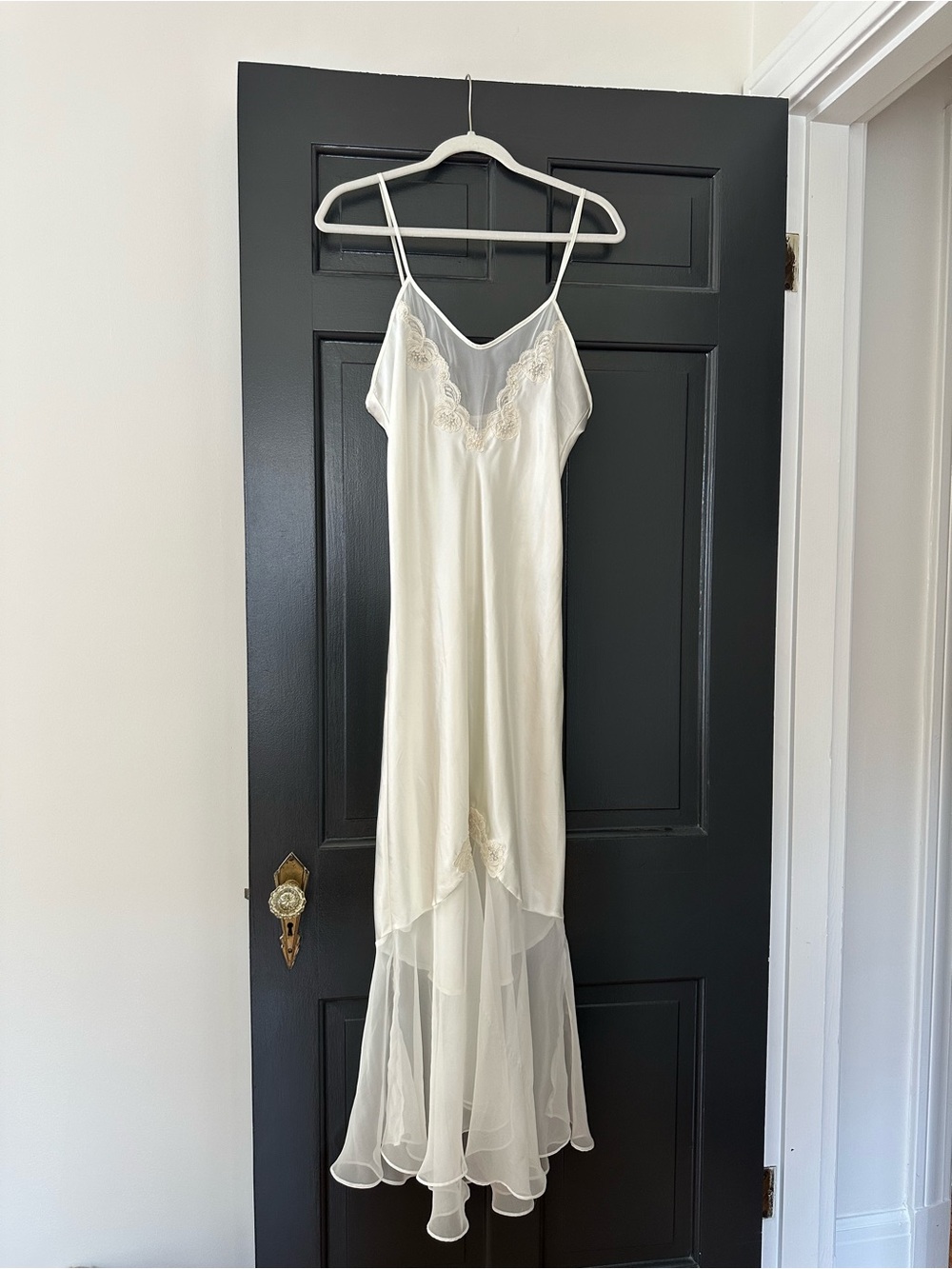 Vintage 90s Victoria’s Secret Gold Label Ivory Bridal Slip Gown Medium